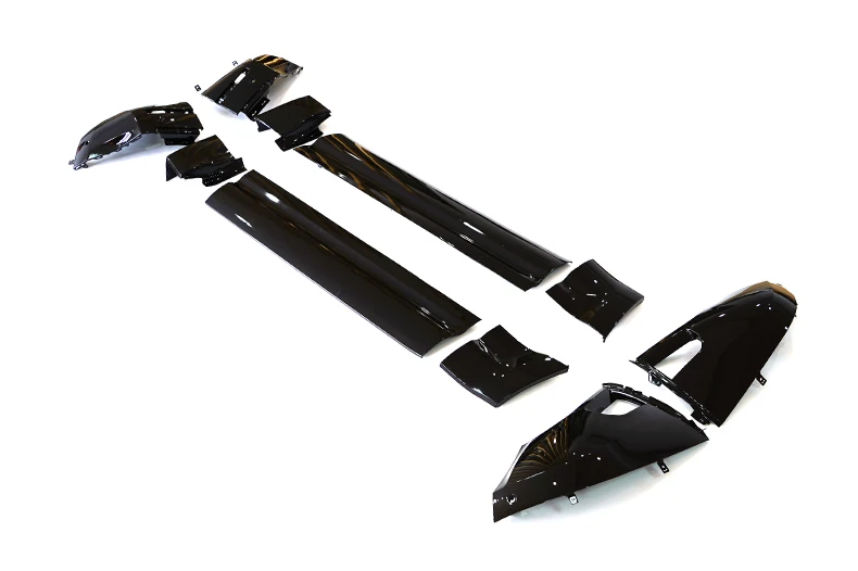 Upgrade Black edition front and rear bumper Wrap angle door body kit for 2020-2025 Land Rover new Defender 90 Gloss black