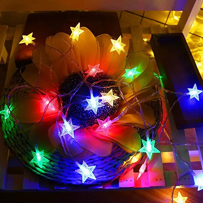 20 LED Star String Lights 10 FT Fairy Christmas Lights Battery Operated for Holiday Decorations