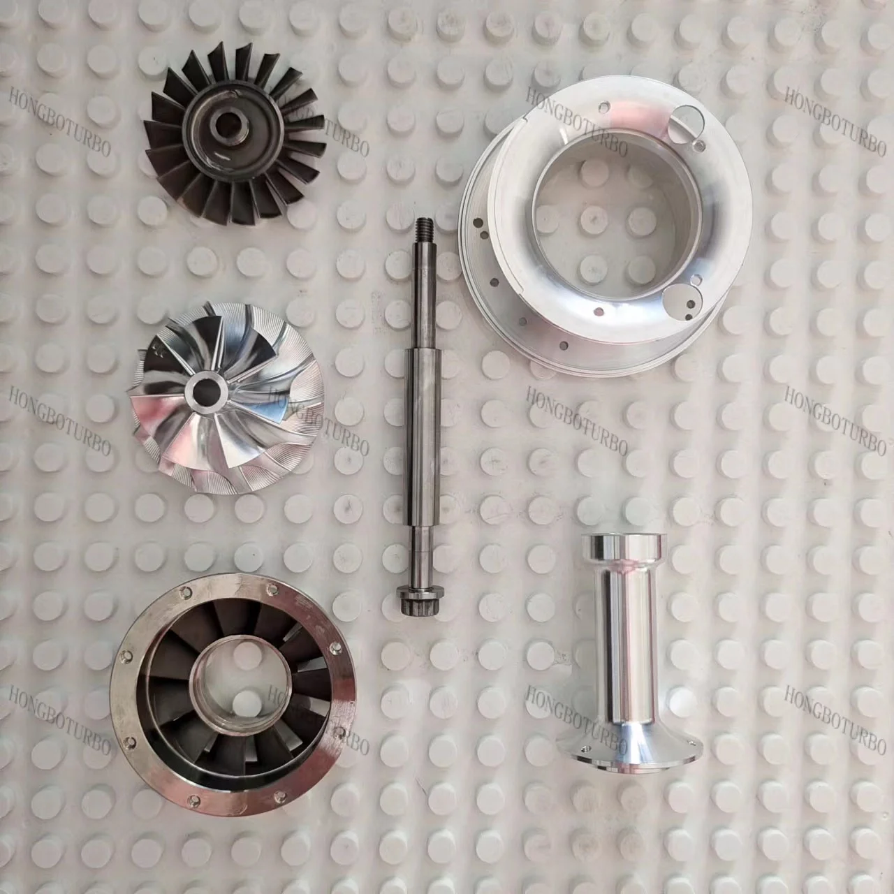 Accessories for drone turbojet engines-inlet runner-billet wheel-Transit ring-Diffuser-Turbine wheel-turbine shaft