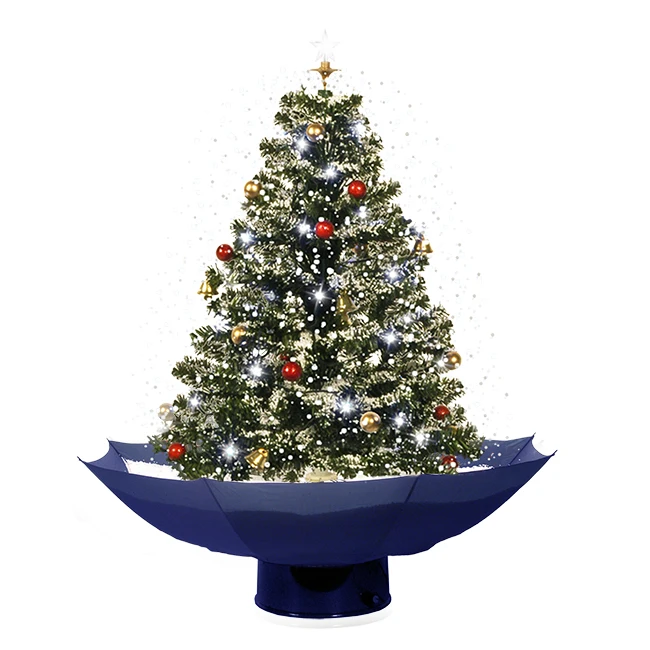 New Products Christmas decoration tree pvc/plastic Singing musical lighted smart snow white Christmas tree
