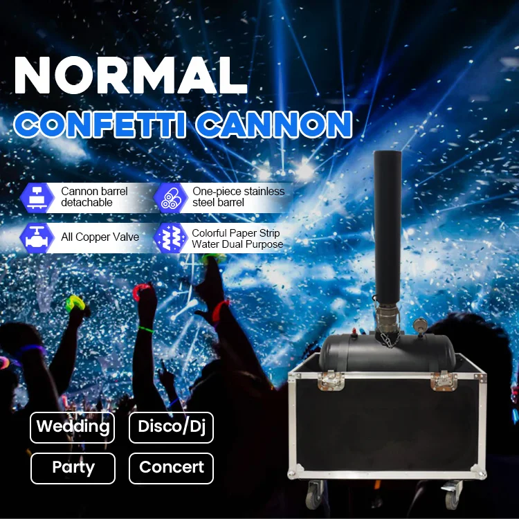Stage big cannon special effects single head machine de decoupe confettis electrical confetti cannon machine
