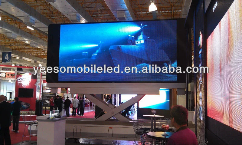 
Media Tools YES-T12 Information Trailer with Scissor Type Hydraulic Lifting Support System Mobile Trailer Advertise LED Display. 