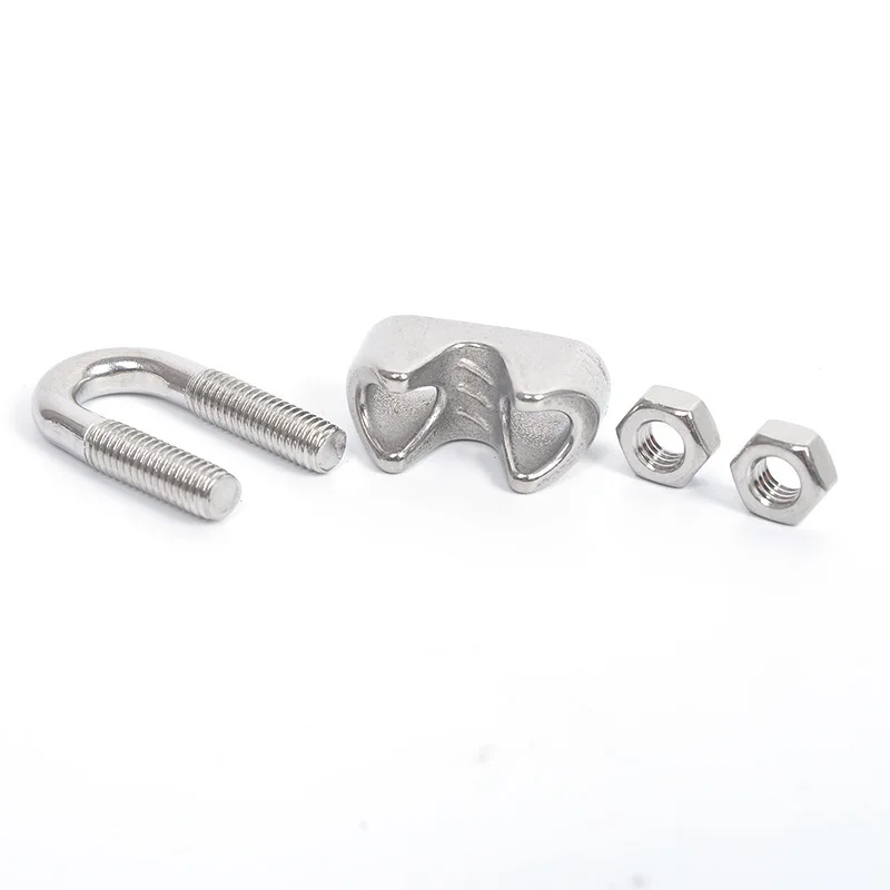 Factory Rigging Stainless Steel Cable Clamp Hardware Wire Rope Clamp U-Clip