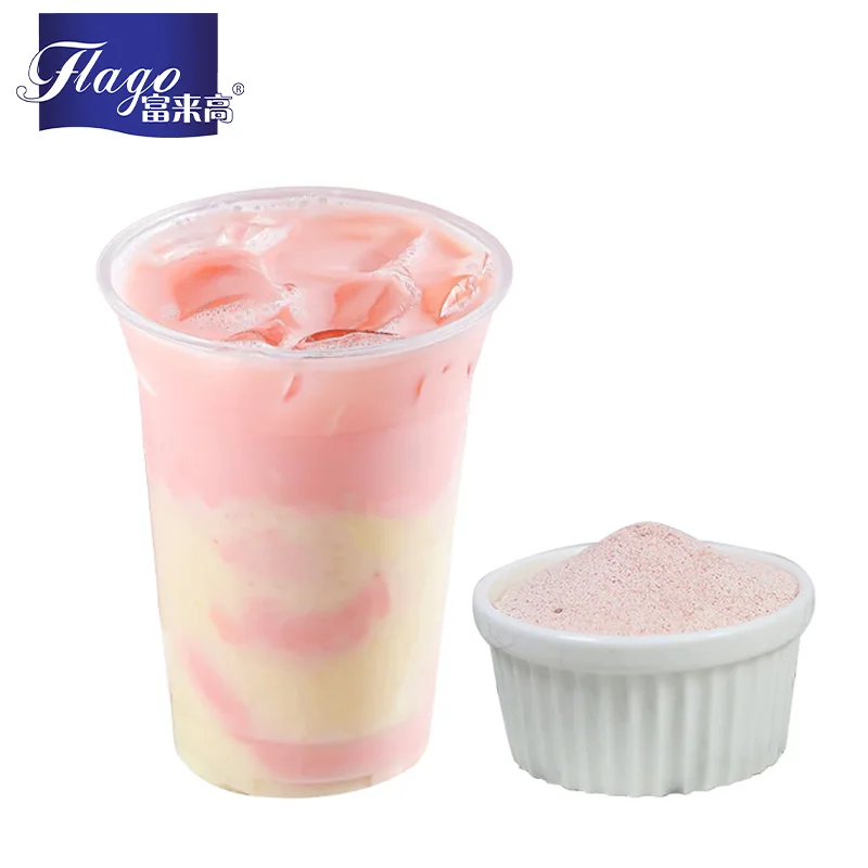 food hot-selling natural powdered food coloring Strawberry Flavor pudding powder