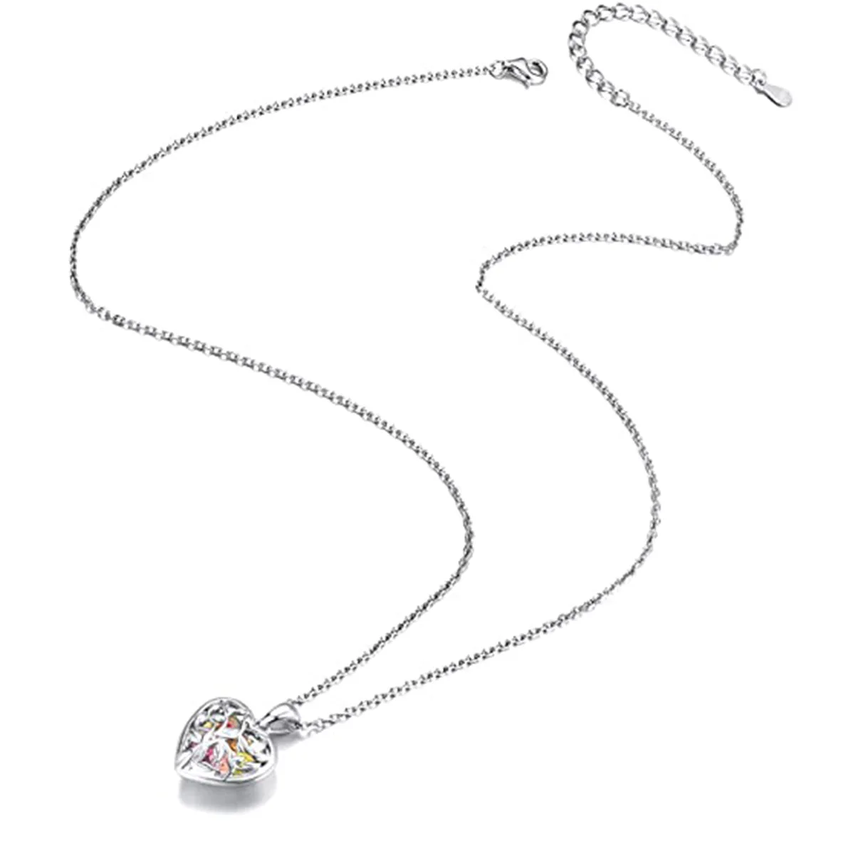 Photo Locket Pendant 925 Sterling Silver Tree  life Heart Necklace