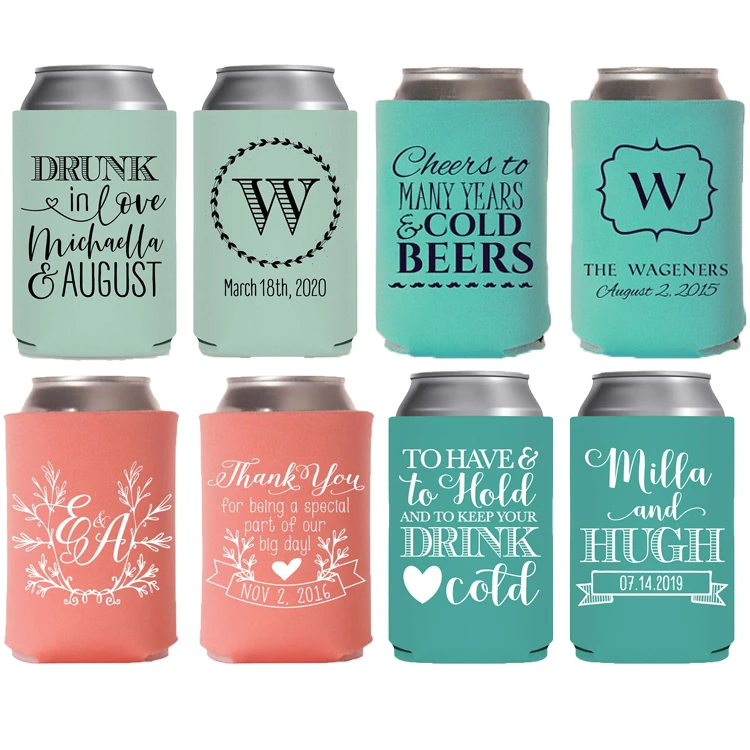 Make You Own Wedding Sublimation Can Coozies Party Coozies Custom Logo 12 oz Wedding Coozies