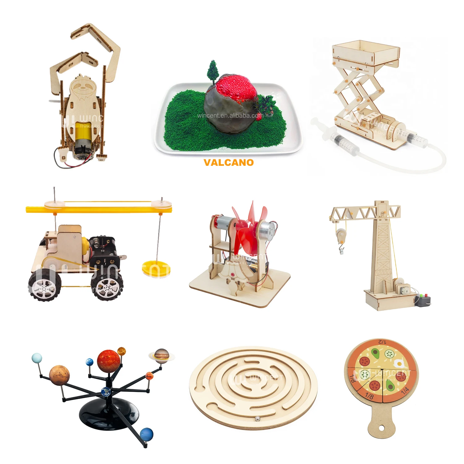 CPC Certificated STEAM Handmade Assemble CARB Plywood Laser Cut Wood Toys Wholesale Children Wooden Educational Toy