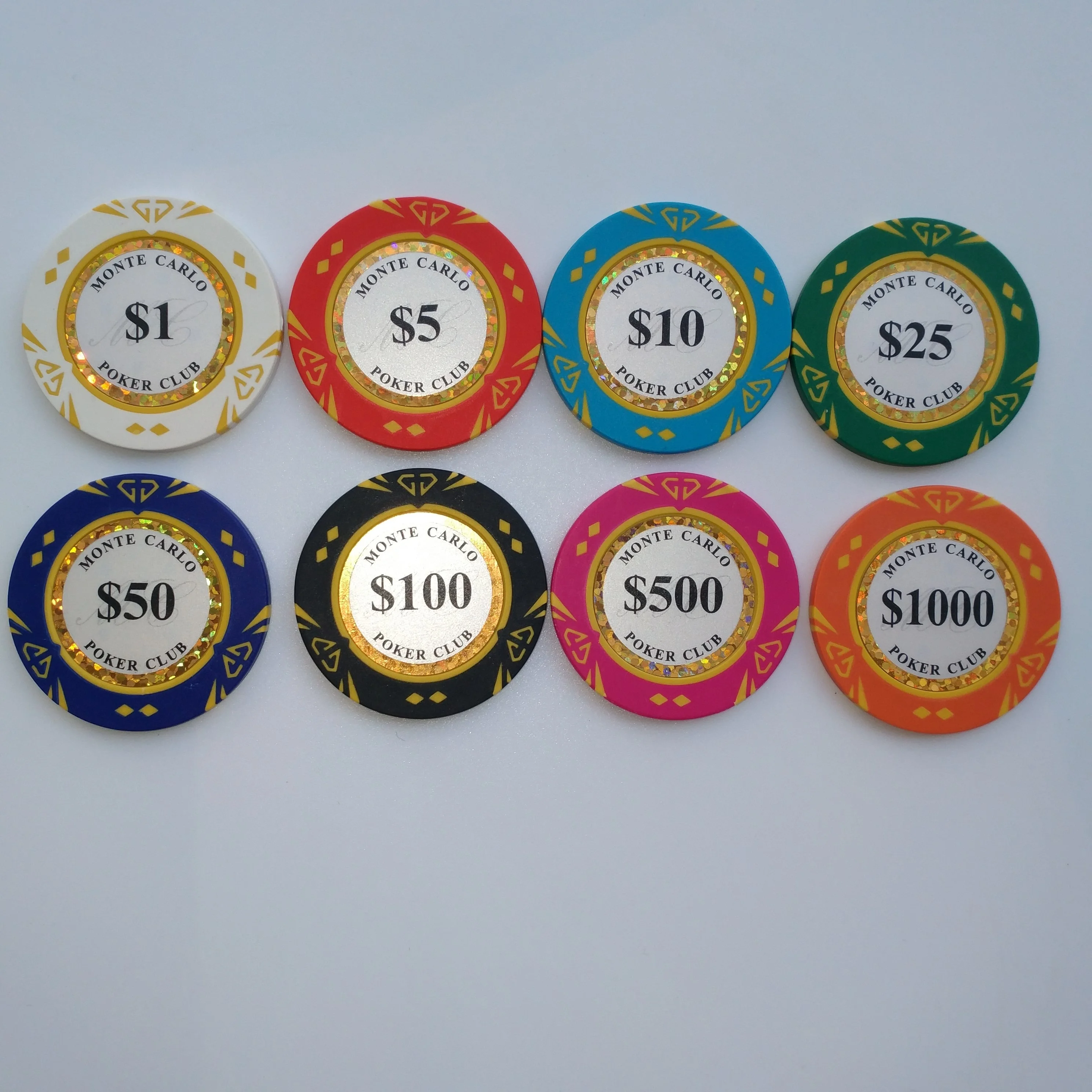 500pcs14g набор покерных чипов в кожаном чехле/покерный для