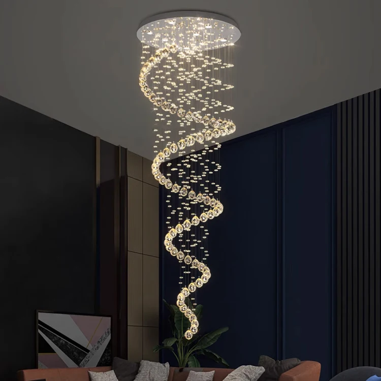 round modern home led light for living room light round ceiling light fixture hanging led clear glass crystal luxury chandeliers