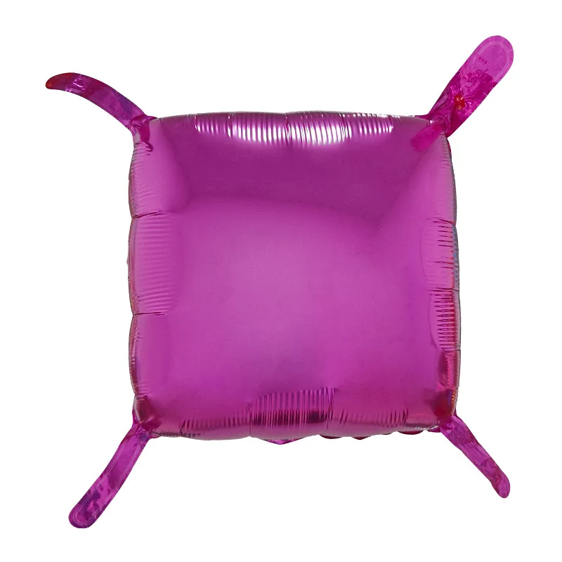 Block Background Wall Balloons DIY Double Sided Tie Birthday Themed Party Foil Decorated Square Balloons