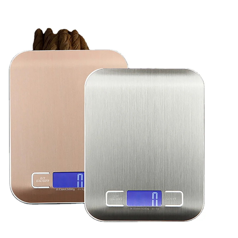 Умные весы для взвешивания пищевых продуктов-цифровые кухонные из нержавеющей стали емкость 5 кг/10 кг серебро