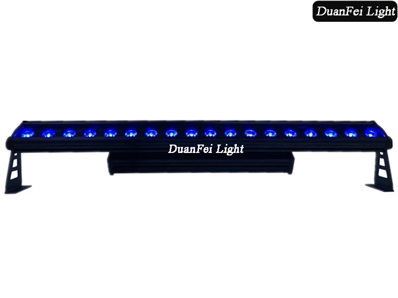 IP65 Outdoor led strip wall washer bar dmx dot pixel led bar light 18x18w 6in1 rgbwa uv led wall washer