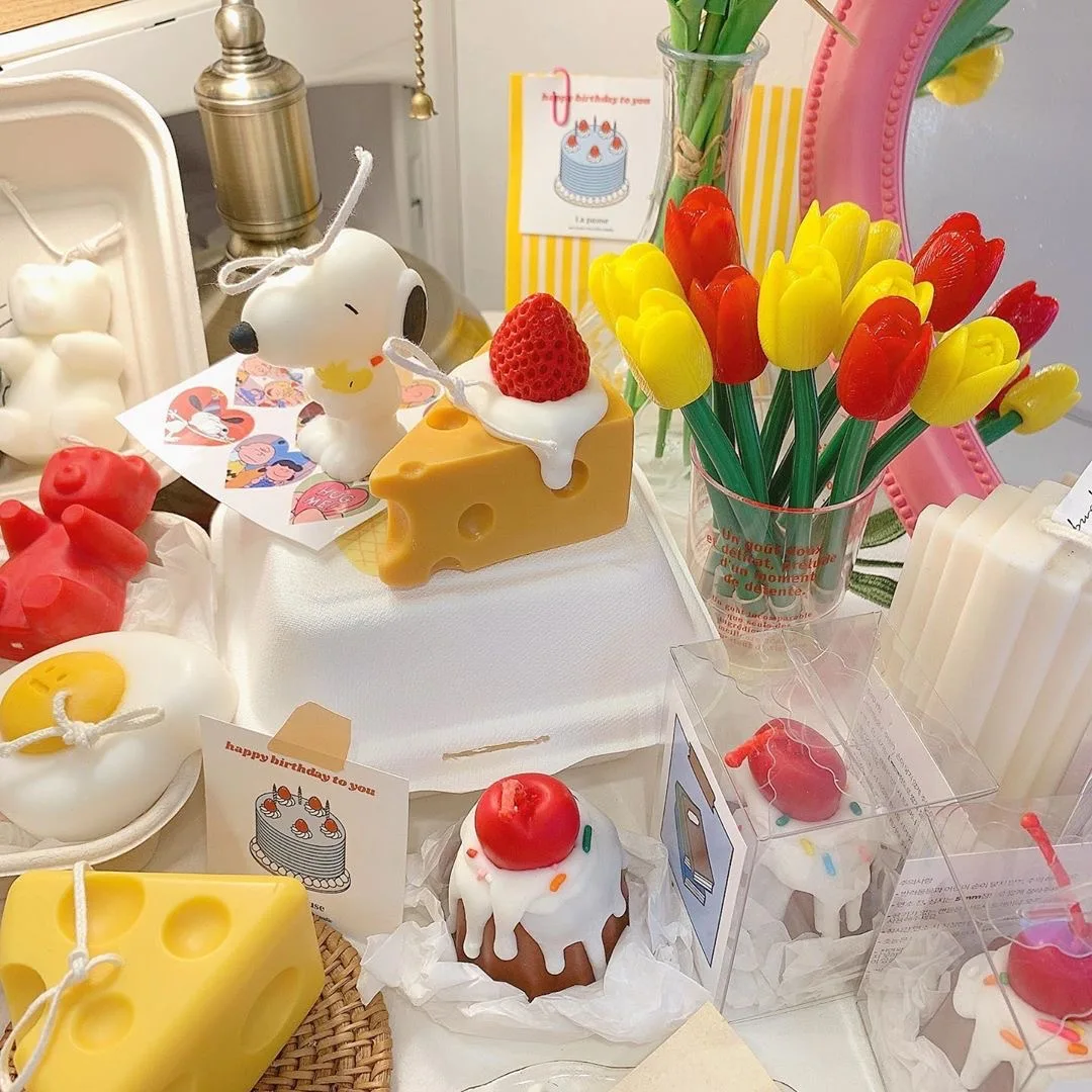Creative ins wind same style girl heart tulip flower pen rose flower ballpoint pen small fresh simulation flower gel pen