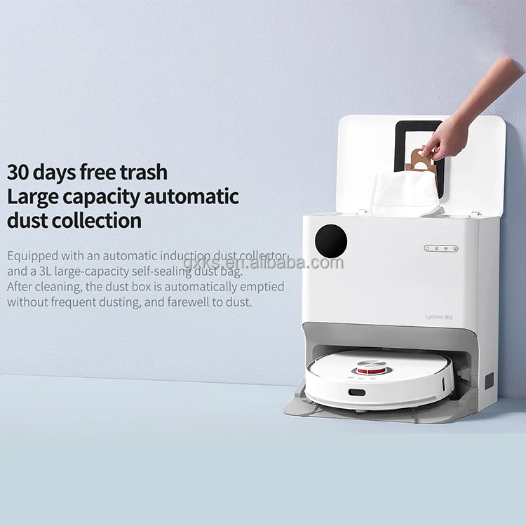 Xiaomi Lydsto W2 Intelligent Automatic Self Cleaning Robot Machine Dry Wet Sweep Mop Floor Wireless Vacuum Cleaner