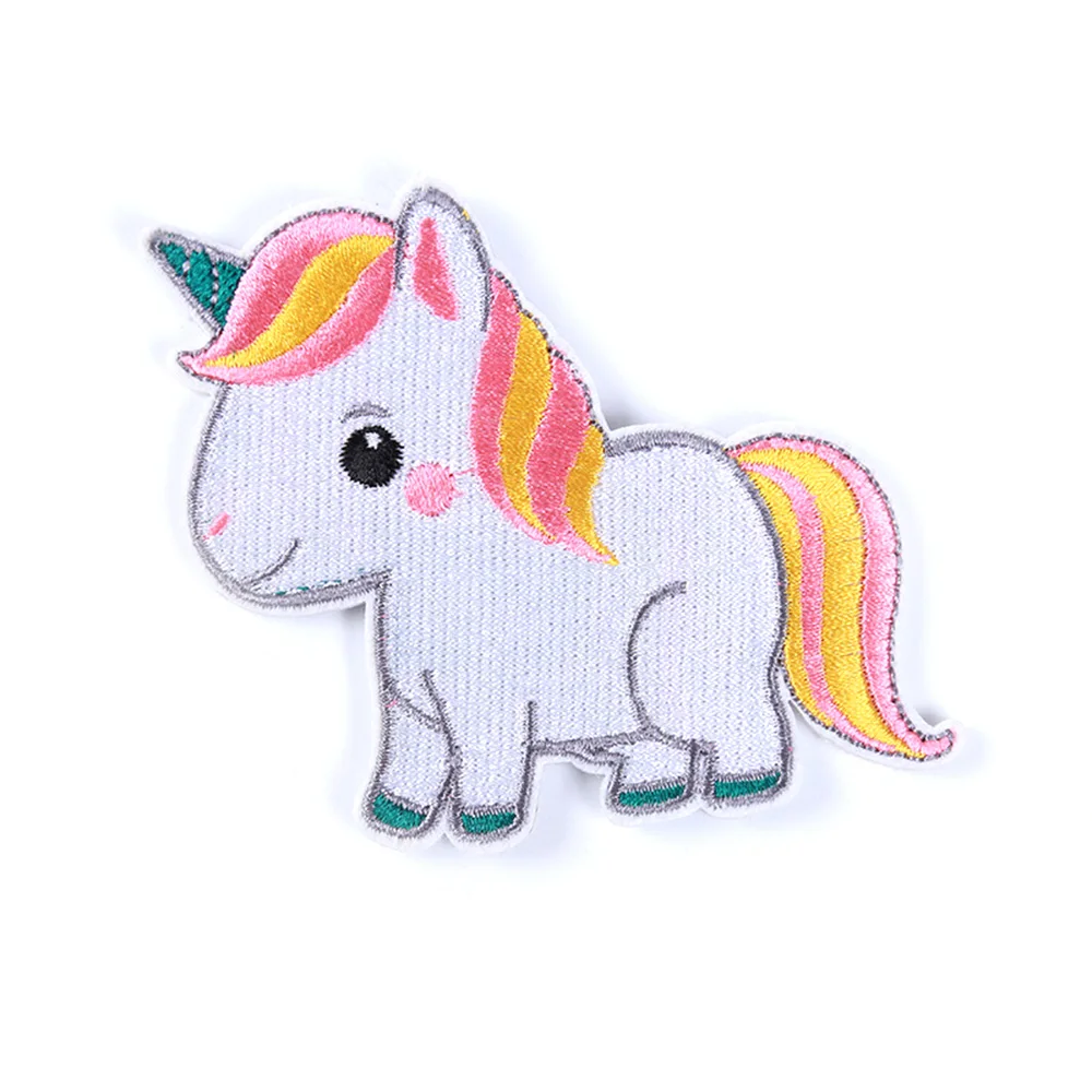 Factory Price No Minimum Iron On Patches Gradient Pattern Custom Embroidered Patches For Clothing