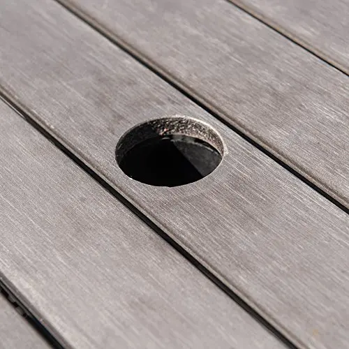 Danlong Patio Umbrella Stand All Weather Wicker Rattan Umbrella Table Garden Furniture Deck Pool Table