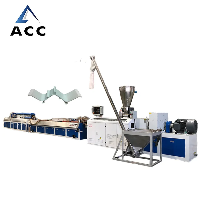 Plastic Cable Protection Cover UPVC Profile Extrusion Machine / upvc window making machine