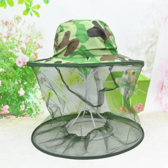 Outdoor anti-mosquito hat insect head net mask , anti mosquito mesh mask cap / Mosquito Resistance Bug Mesh cap