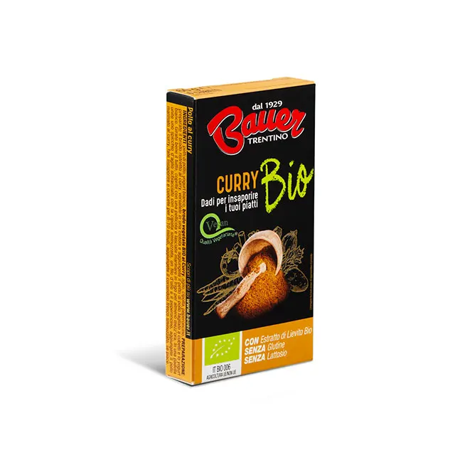 
Organic Vegetable Stock-Cube with Curry 60gr. - Bauer - italian Vegetable Stock-Cube by Trentino cuisine 