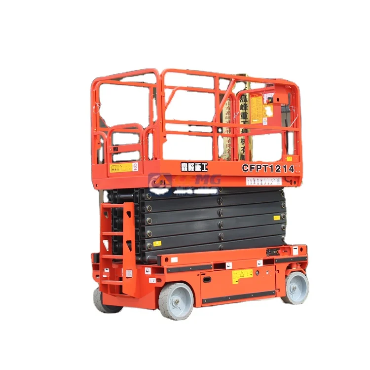 Indoor Outdoor Aerial Platform Mobile One Man Scissor Lift Mini Small Upright Hydraulic Scissor Lifter