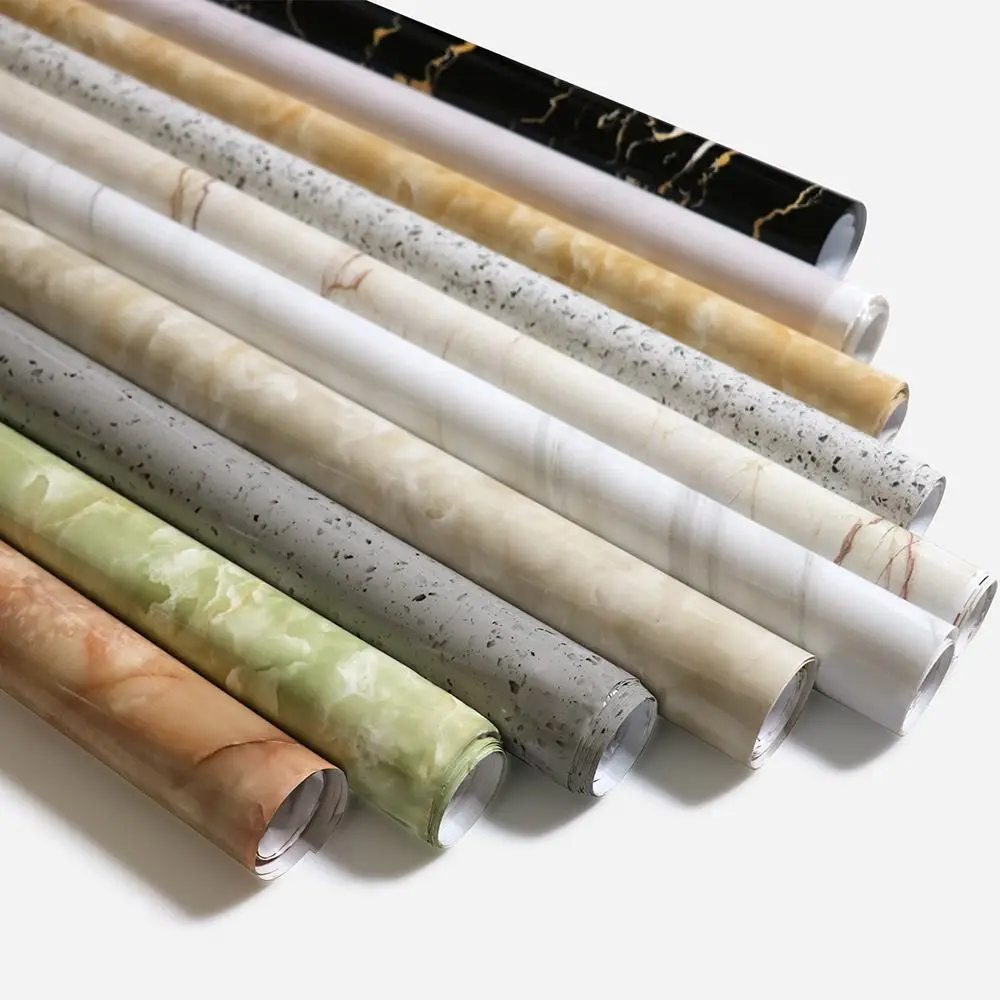 Marble Grain Decor PVC Profile Wrapping Film vacuum Pressing PVC Furniture Decoration Film Membrane foil sheet wholesale