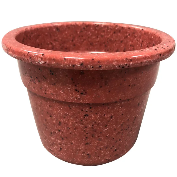 Bright red color Hydroponics plant pot 30% melamine for balcony