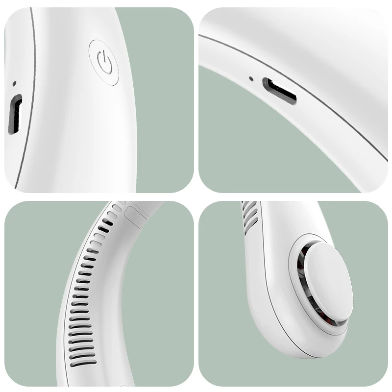2022 NEW Portable Neck Cooling Fan mini rechargeable cooling hanging fan for indoor outdoor activity