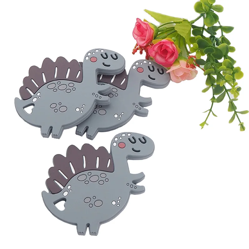 Buy Silicone Teether Animal Dragon Rodent Food Grade DIY Baby Necklace Pendant Baby Teether Toys