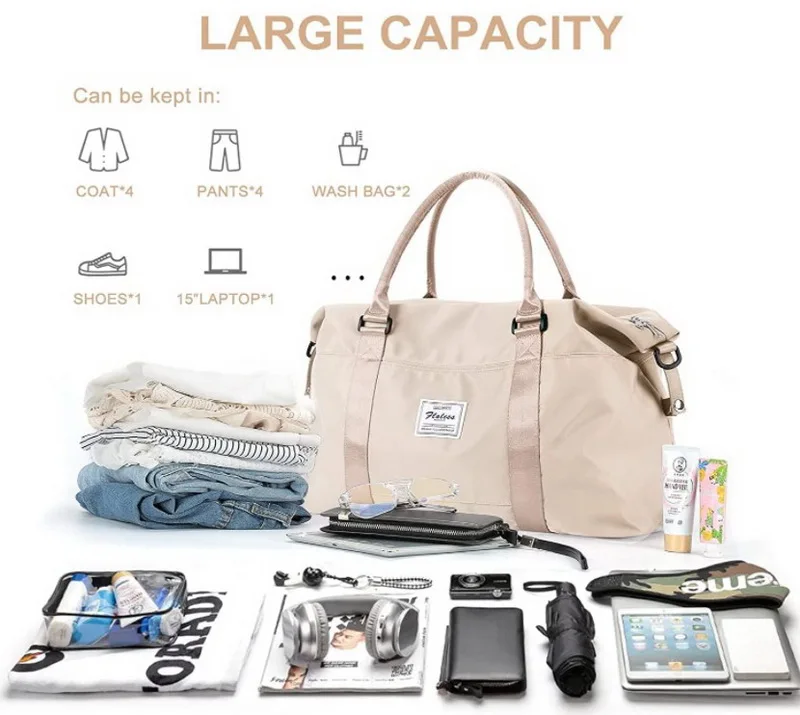 Large capacity women custom weekend duffle gym bags high quality custom new swim dance sports duffel bag