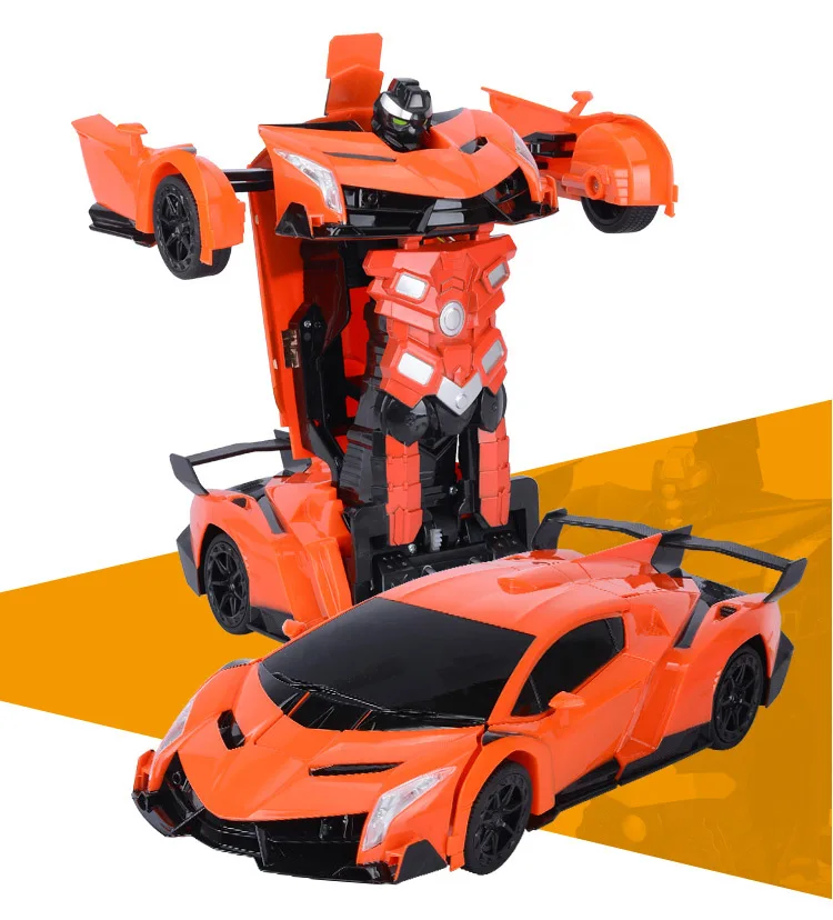 
Hot selling 1:12 6ch trans robot toy car with light and music deformation robots Gestures induced deformation 