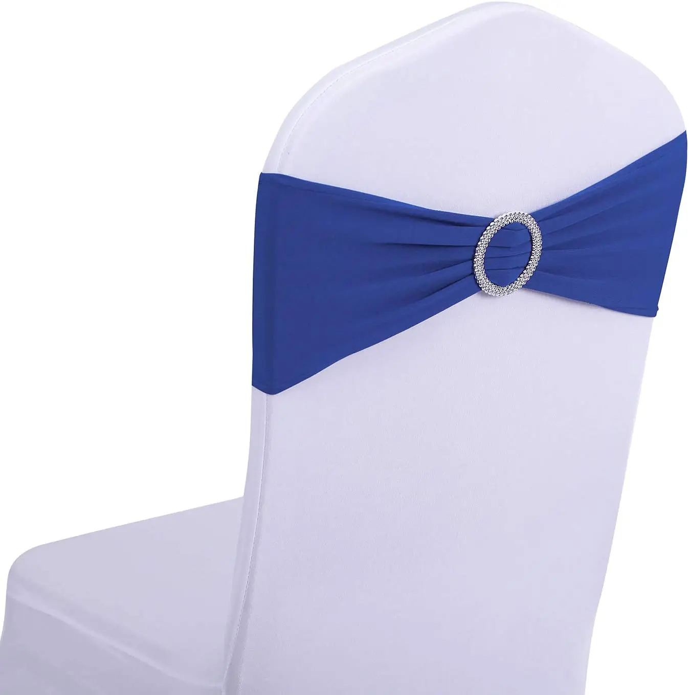 Royal Blue Spandex Chair Bands Sashes Wedding Banquet Party Event Decoration Chair Bows Ties