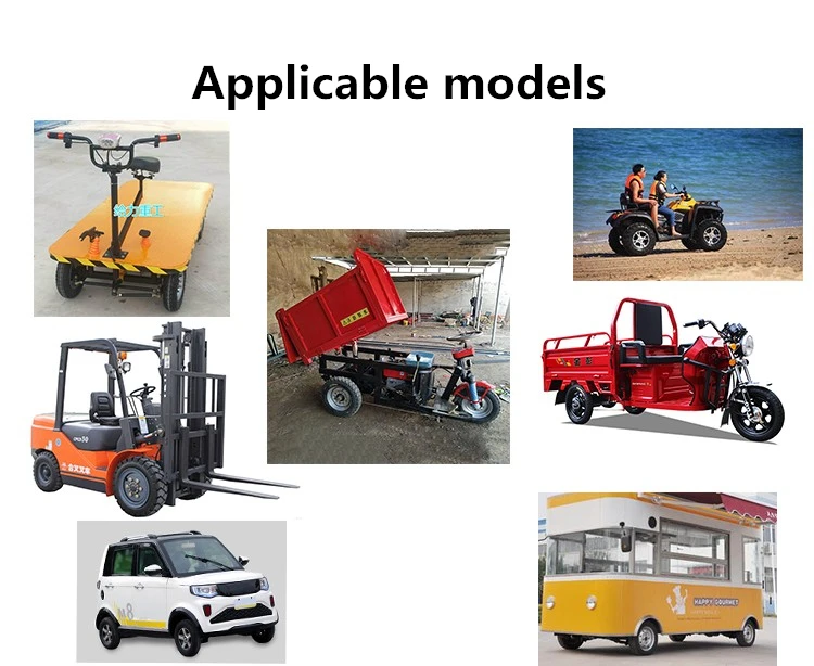 Cheap electric four-wheel tricycle 1 ton rear axle low power 1200W motor axle power system weighted 160 drum brake brake system