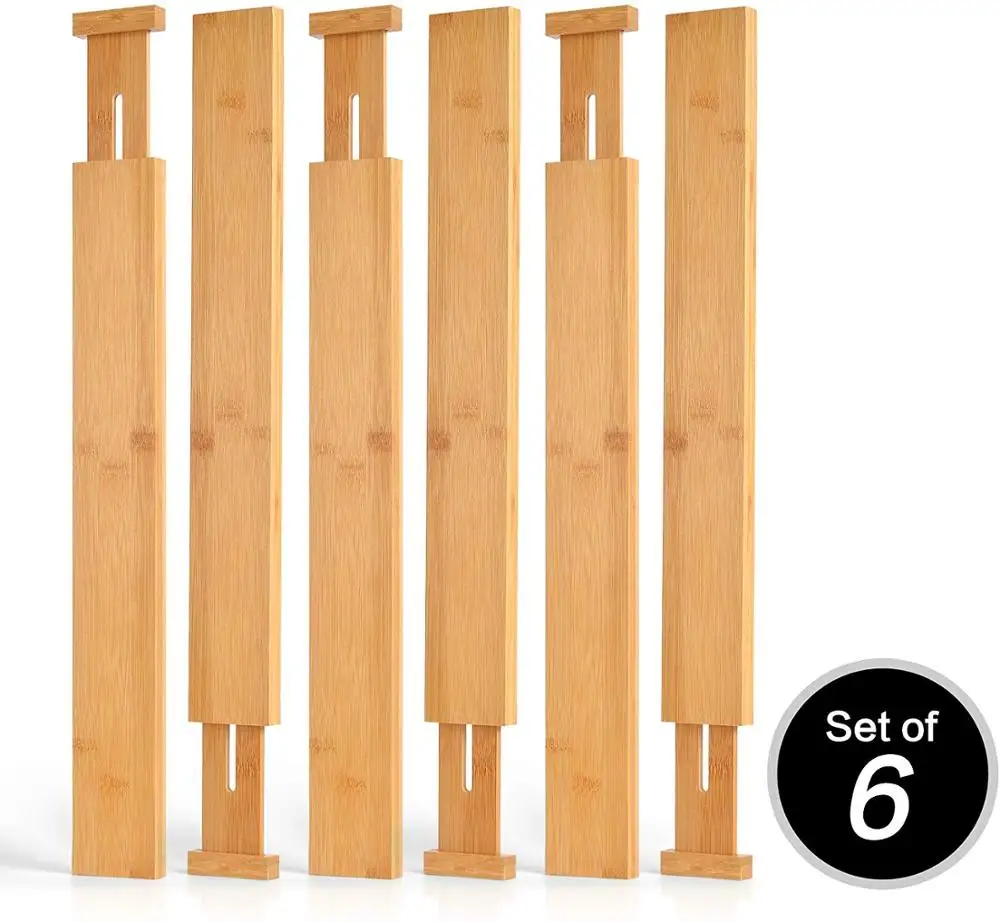 Combohome Натуральный Бамбуковый ящик разделитель органайзер 6 шт. в комплекте