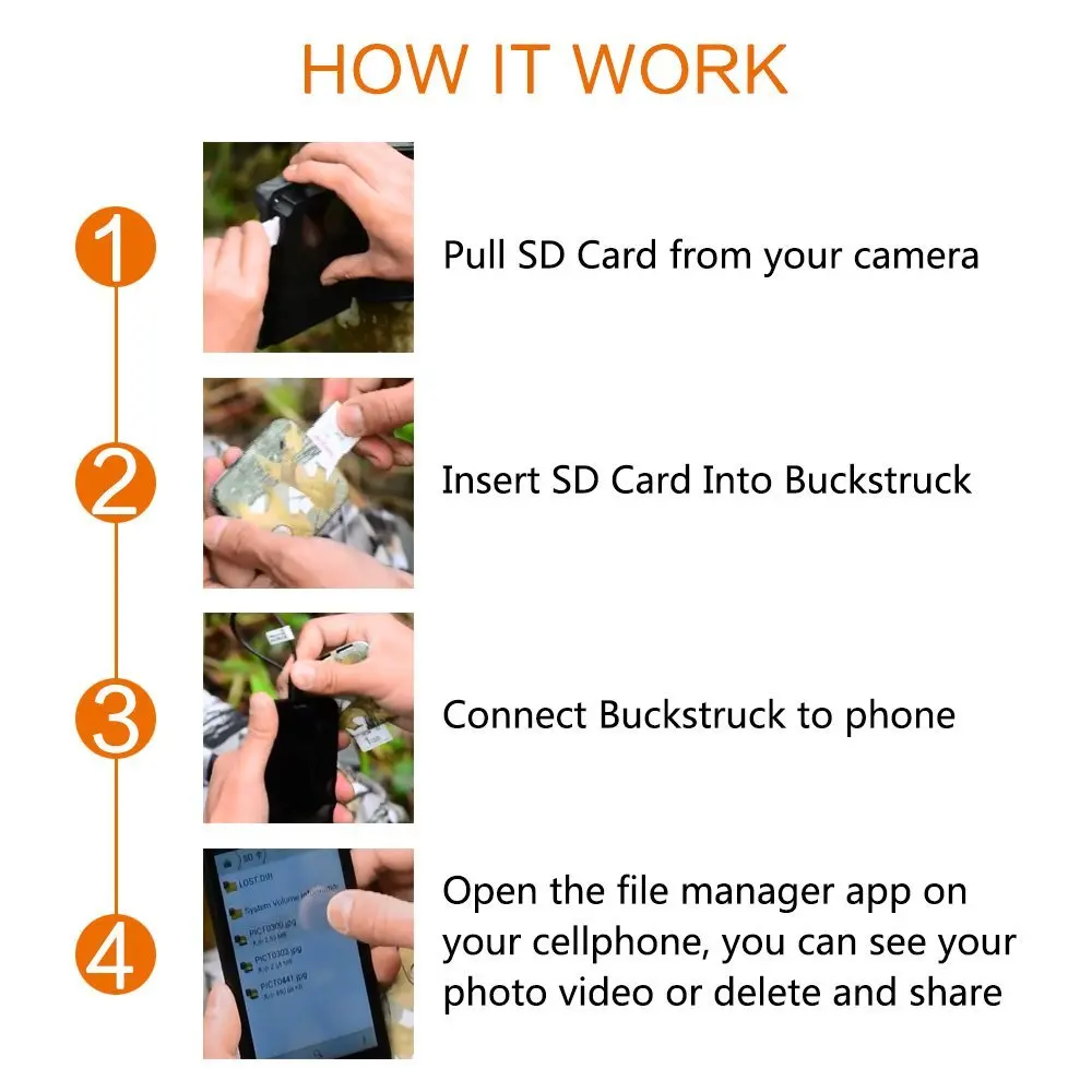 Bestok Trail Camera SD Card Reader для Android устройств с функцией