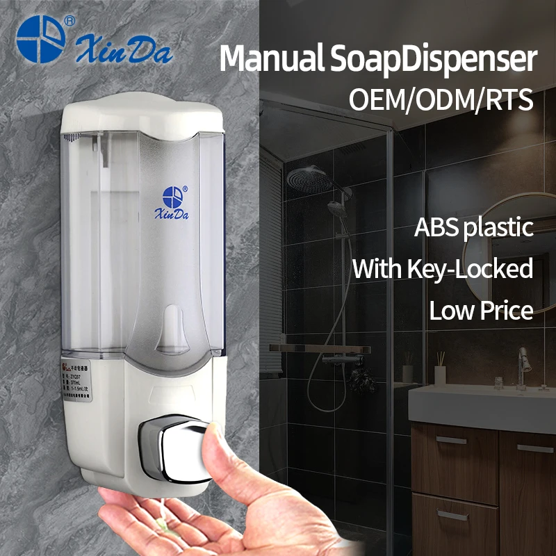 The XinDa ZYQ37 Soap Dispenser Manual Press Liquid Soap Pump Sponge Kitchen Dispenser wall mounted Soap Dispenser
