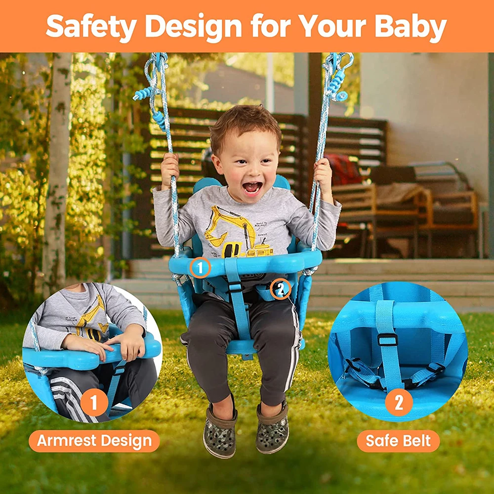 Baby Swing set plastic for kids baby chair playground outdoor metal swing sets hot sale quality safety panda swing set