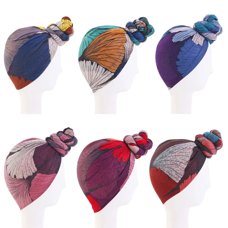 African Turban Bandanas Head Wraps Stretch Hair Scarf Long Shawls Muslim Women Turban For Black Women