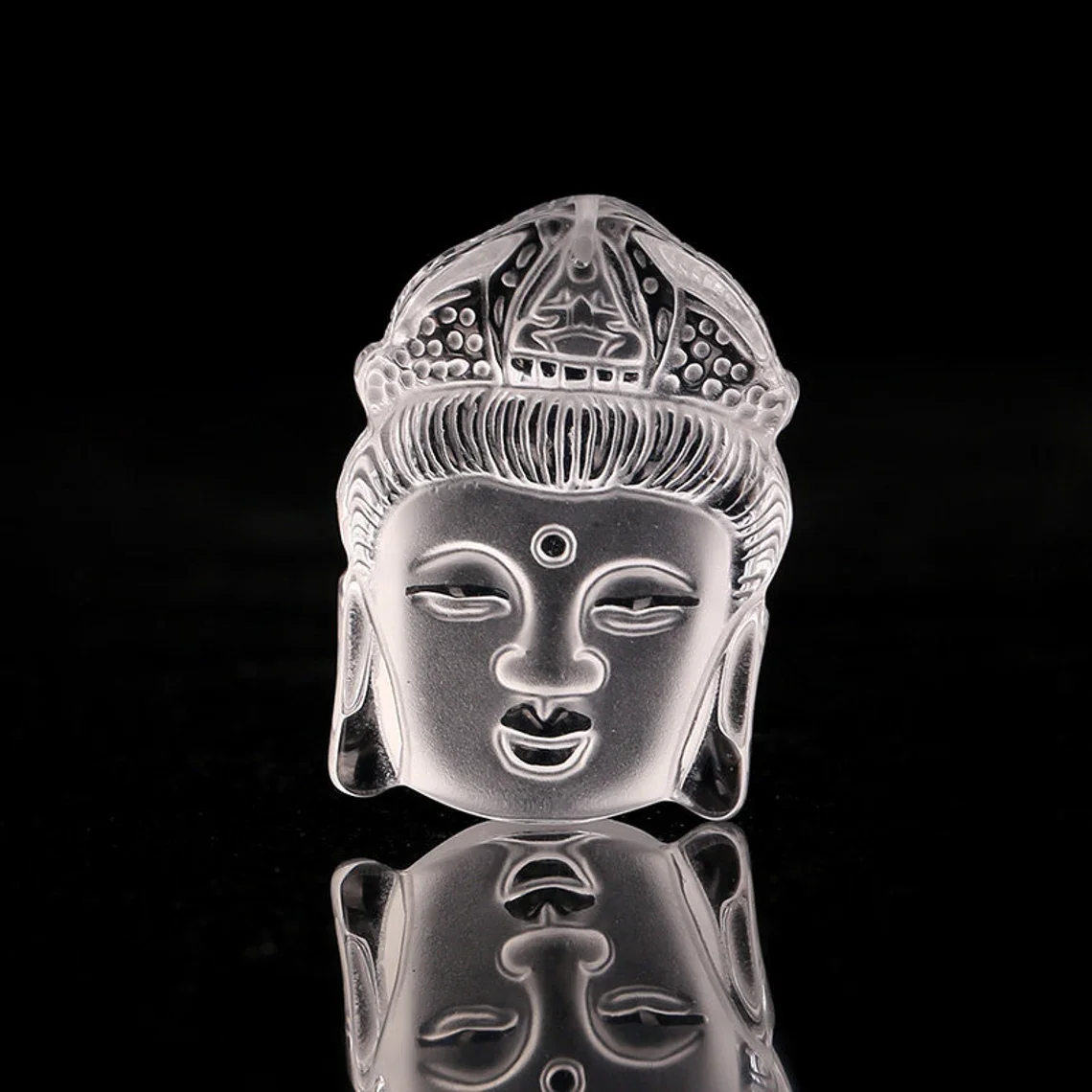 White Quartz Buddha Statue, Drilled Crystal Buddha Pendant for Necklace,Crystal Pendant,Gemstone Jewelry,Carved Pendant for  Men