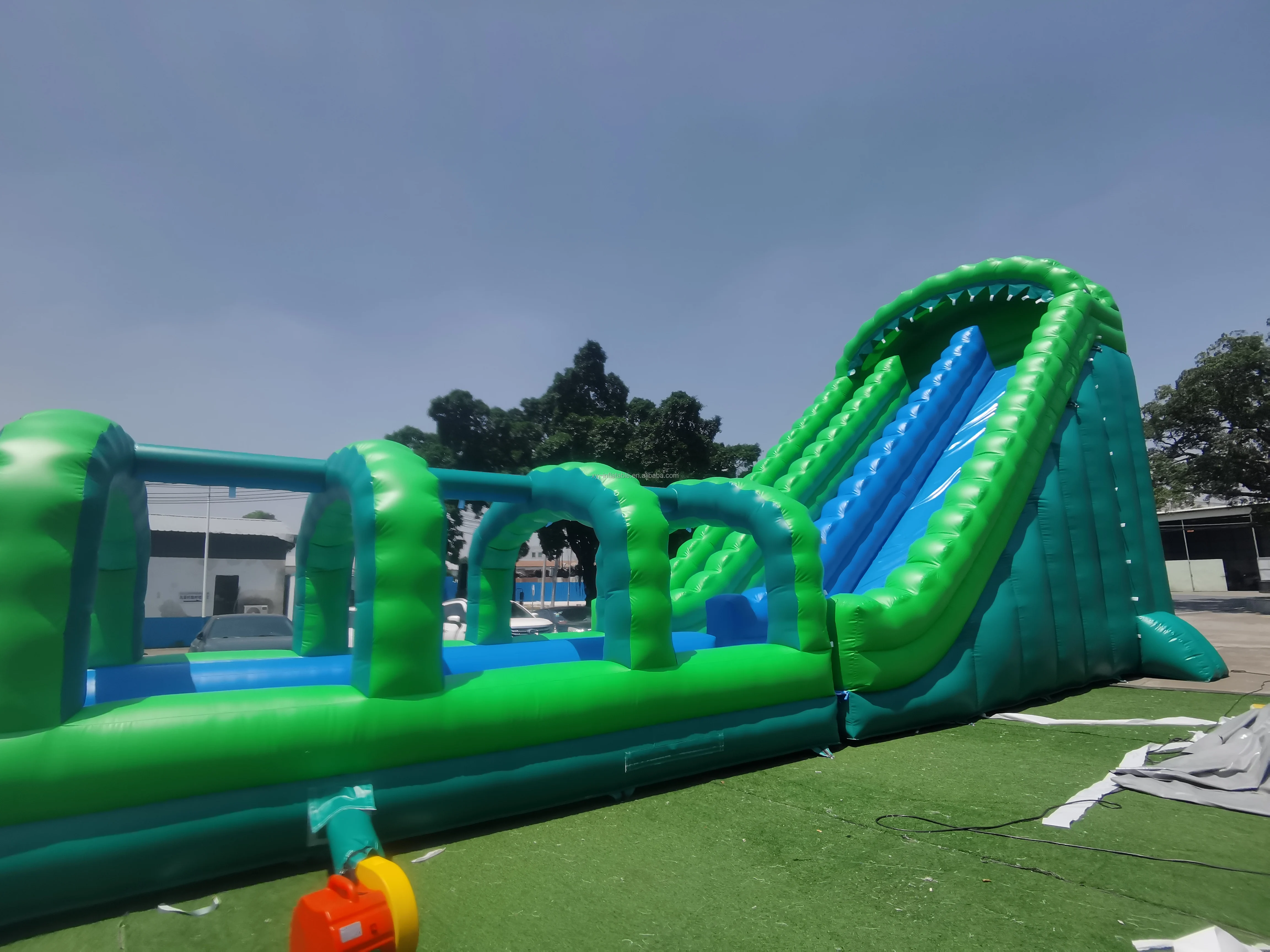 Commercial 40ft Tall Large PVC Inflatable Water Slide with Pool Custom Size for Kids Outdoor/ Swimming Pool Entertainment