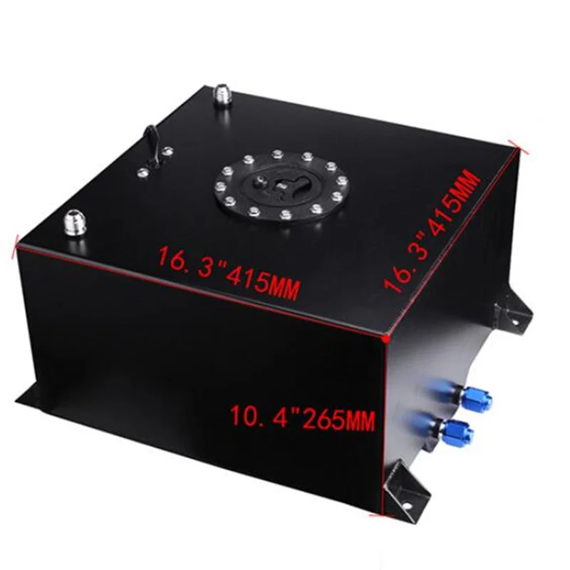 Aluminum 40L Fuel Surge Tank Fuel Cell Can Foam Inside Buffer Can Gasoline Universal Wholesales