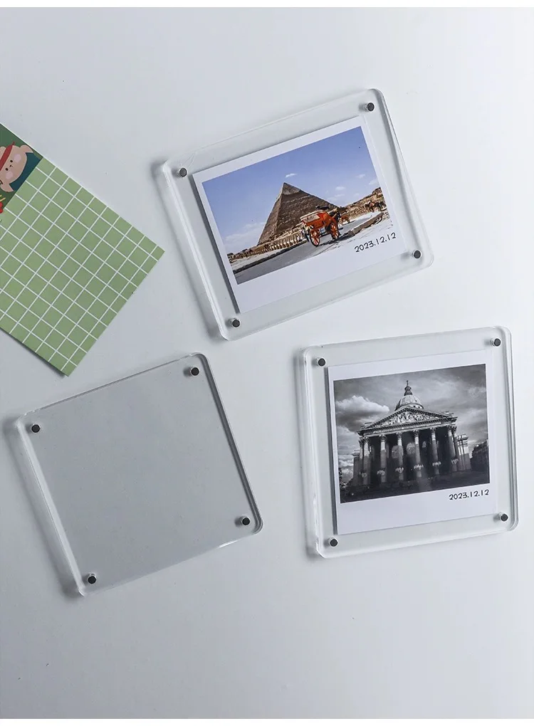 Магнитные фоторамки заготовка из акрила магнит на холодильник акриловая фоторамка рамка плексигласа прозрачная