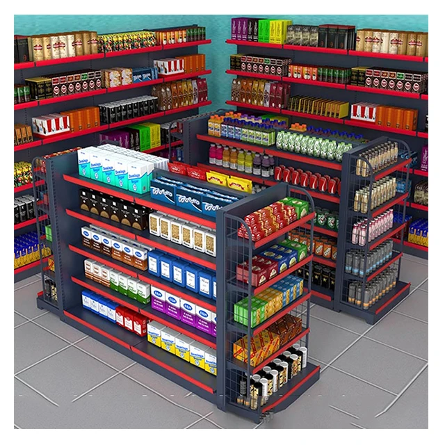 Б/у на заводе, продуктовый магазин, розничная продажа, стальные полки для магазинов