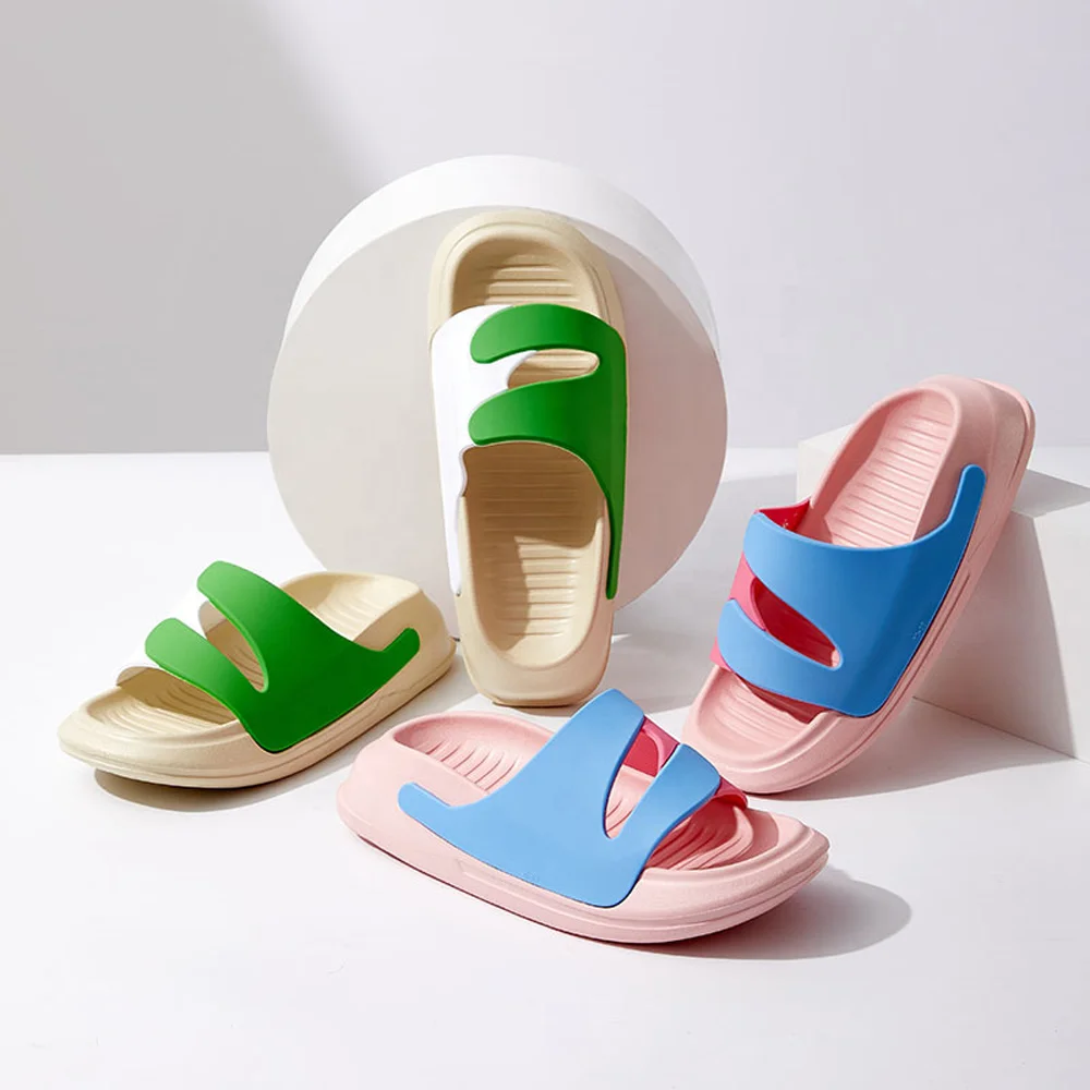 2023 New Type Slippers EVA Breathable Anti-skid Outer Wear Sandals Fashion Men Women Patchwork Couple slippers