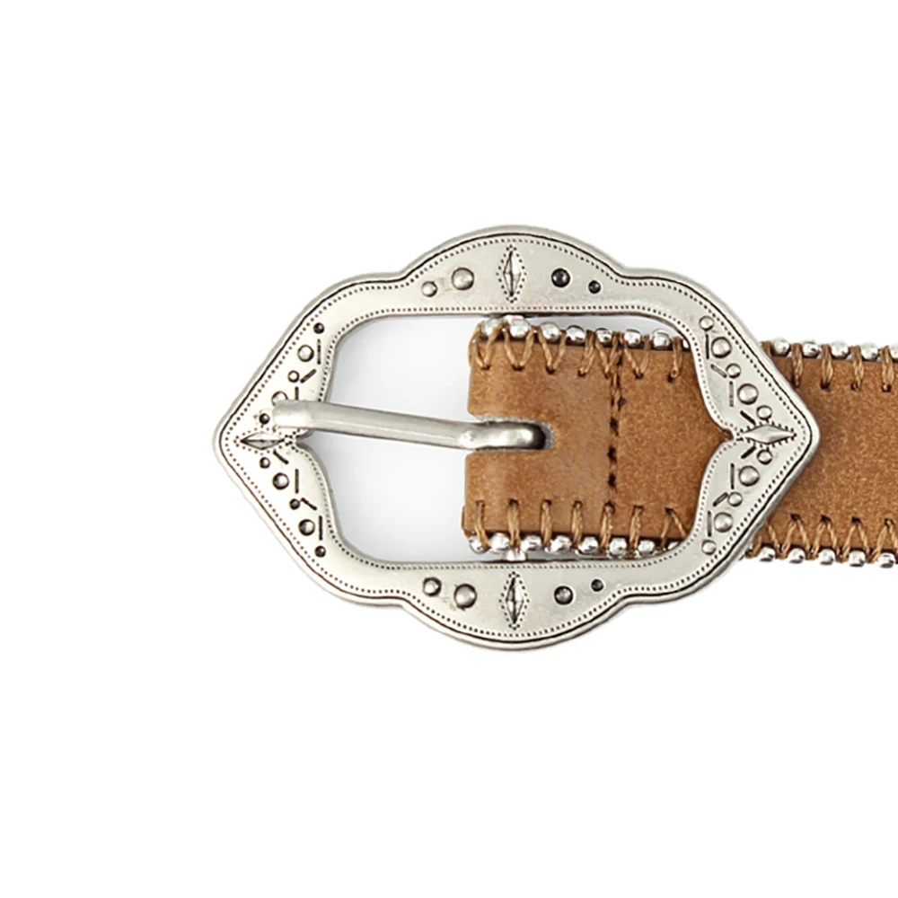 Новый дизайн, оптовая продажа, ретро-пряжки формы, Cowgirl, Западный женский пояс с бусинами, цепочка
