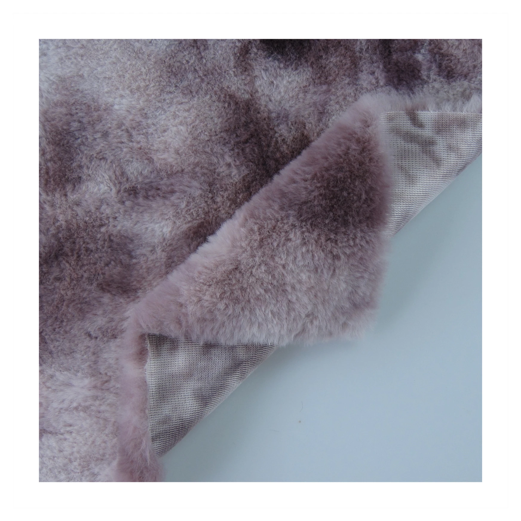 Стильная двухцветная крашеная ткань из кроличьего меха для ковров/подушек/тапочек/игрушек