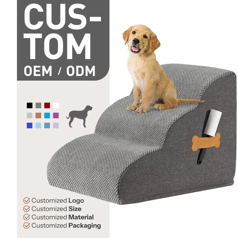 Wholesale Custom dog stairs for large small dog wheelchair ramps for stairs pet dog steps stairs for sofa for high bed