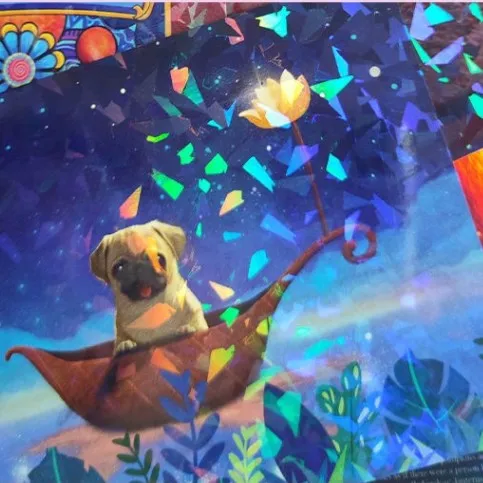 Paper crafts with holographic collection postercard