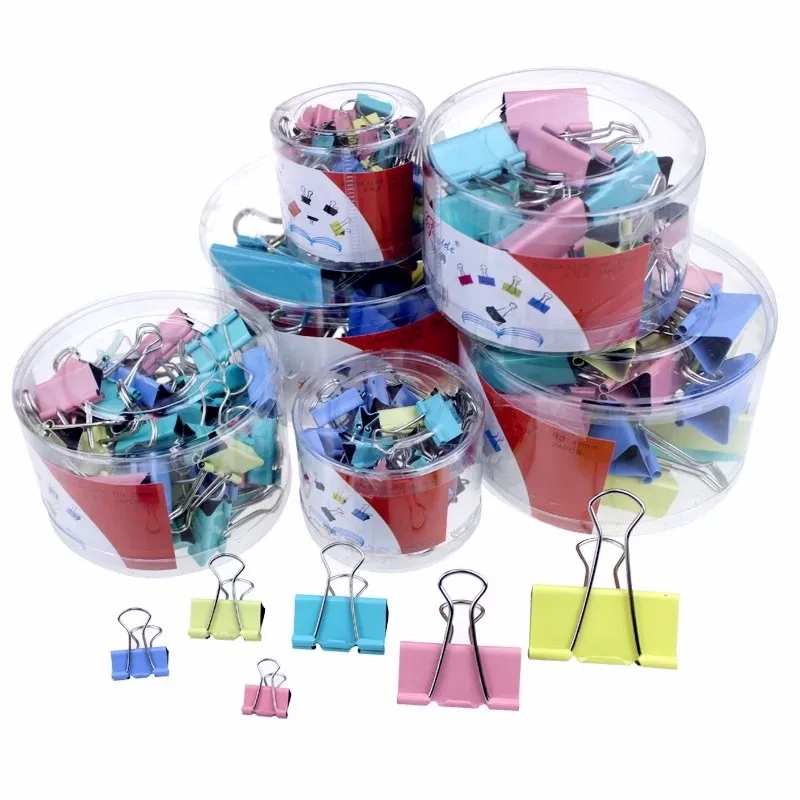 Wholesale High Quality Nickel Color Metal Folding Binder 15--51mm Paper Binders Multifunctional Applications Wholesale Clips