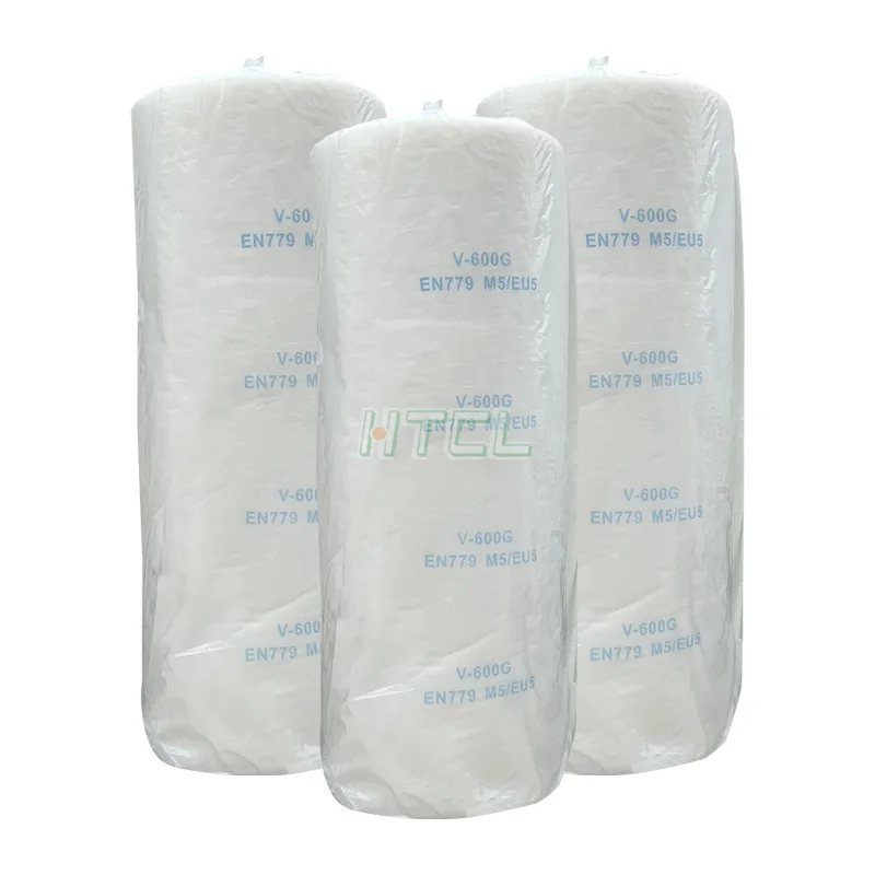 Factory Wholesale Spray Booth Roof ceiling Synthetic Fiber Cotton filter media roll Pre Air Filter