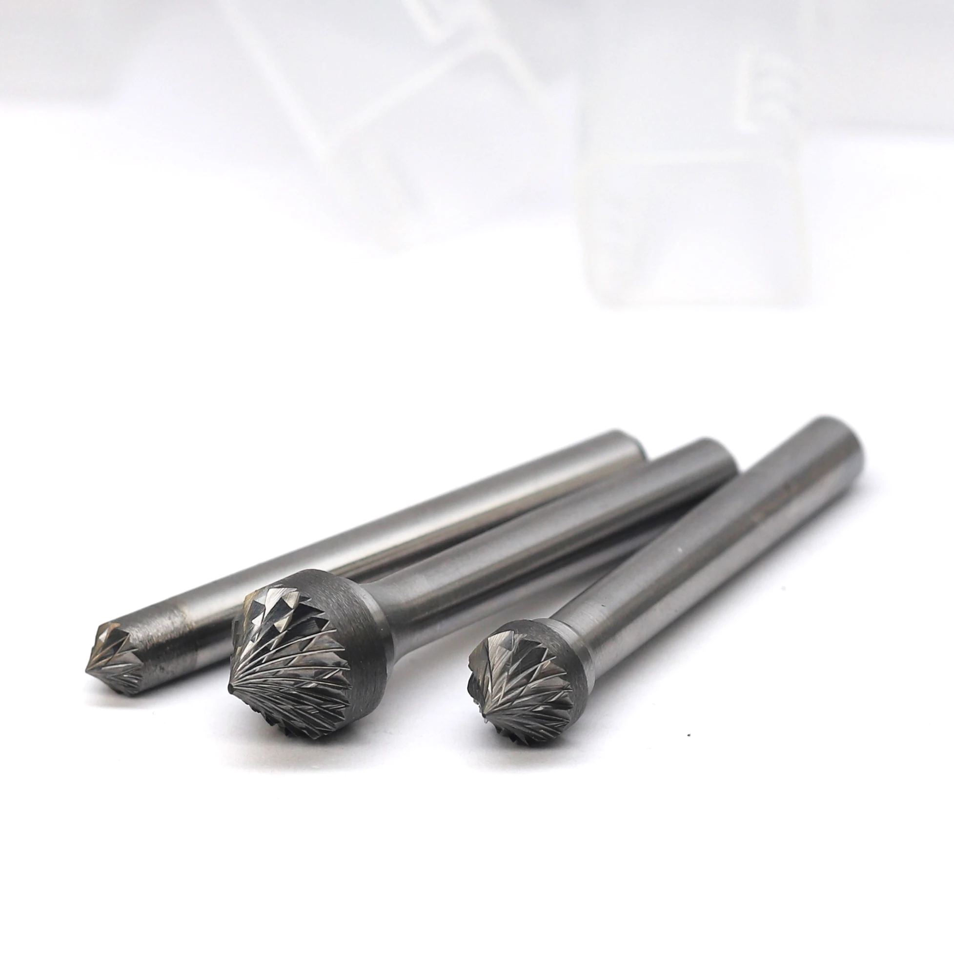 Carbide Burr File SJ Type  Double Cut 6mm 6.35mm Shank for Grinder Drill Tungsten Power Tool Parts Carbide Rotary File